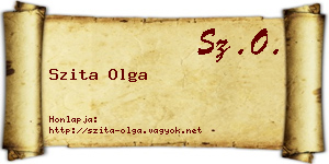 Szita Olga névjegykártya
