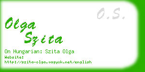 olga szita business card